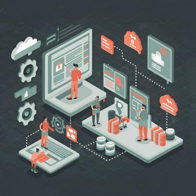 Supply chain simulation concept icon Logistics network abstract idea thin line illustration