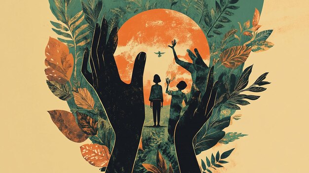 Surreal Portrait with Abstract Elements