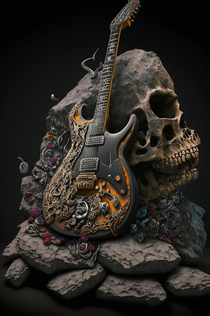 Tapeta rock roll hudba surrealistická fantasy