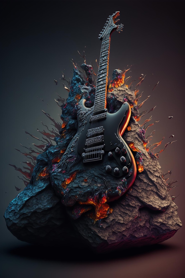 Tapeta rock roll hudba surrealistická fantasy