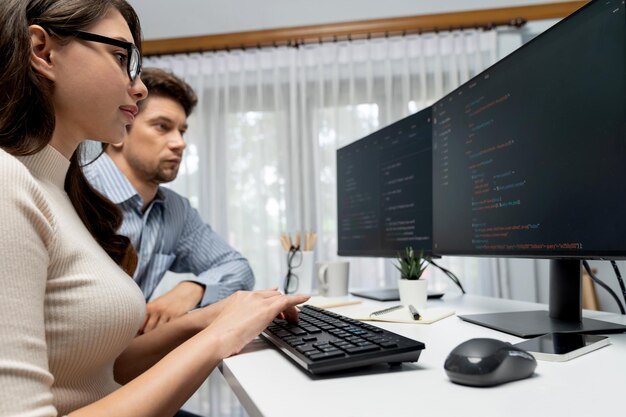 Team developers program thinking newest coding creative website Postulate