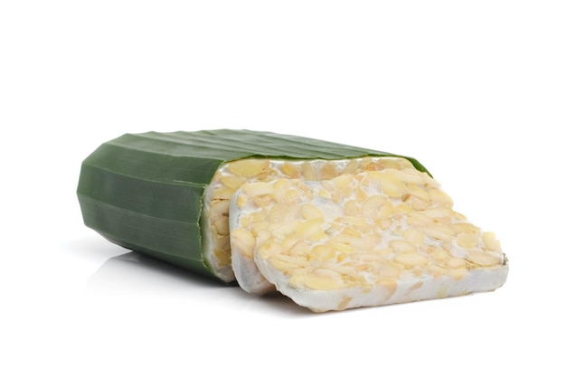 Tempeh isolated on white background