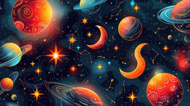 the planets of the solar system