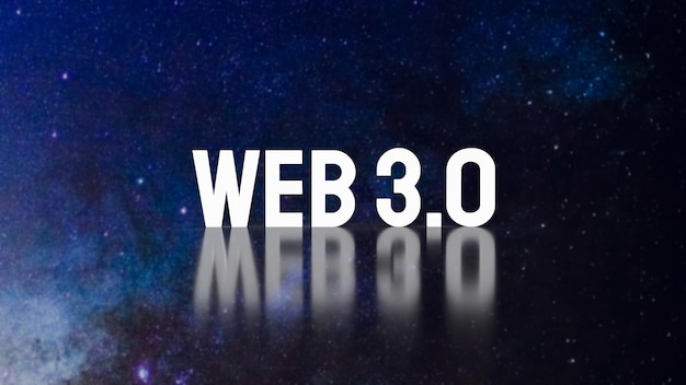the web 30  text for technology concept 3d rendering