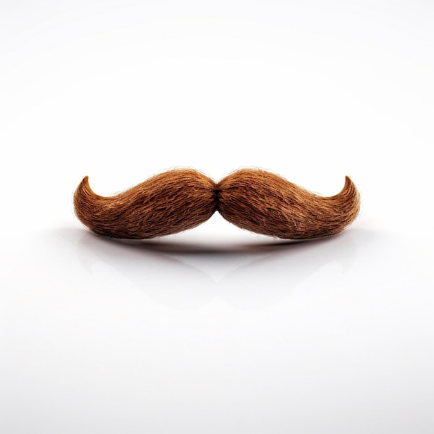 there is a fake moustache on a white surface generative ai