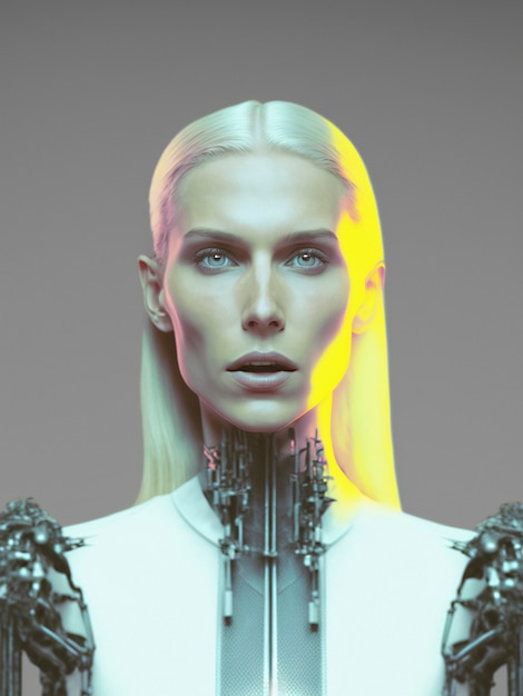 transhumanism collage concept