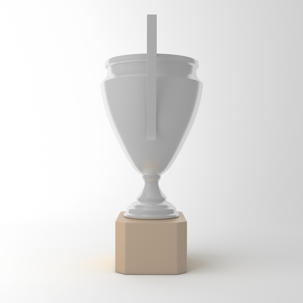 Trophy Perspective Side In White Background