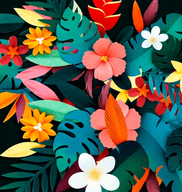 tropical botanic paper craft handmade collection
