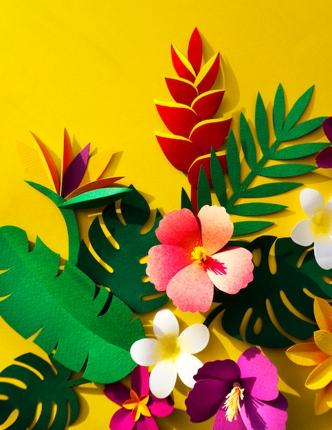 tropical handcrafted papercraft nature petals