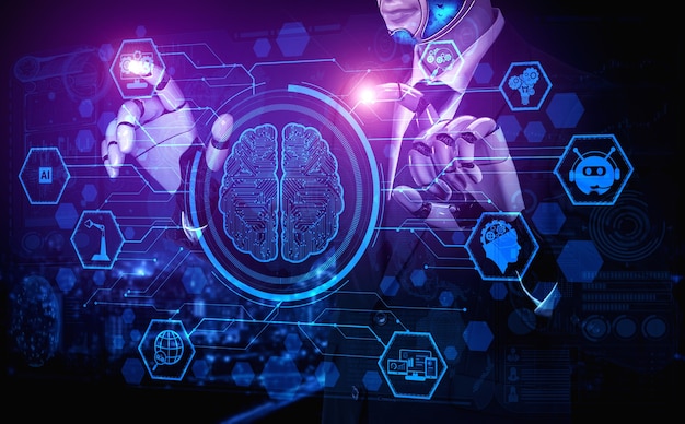 Umělá inteligence AI výzkum vývoje robotů a kyborgů