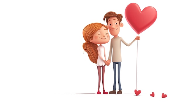Valentines day cute couple background