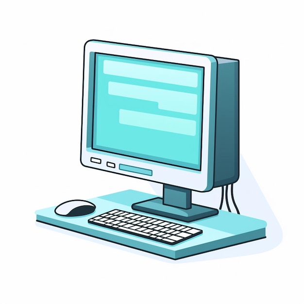 vector illustration computer technology design icon digital modern isolated display screen