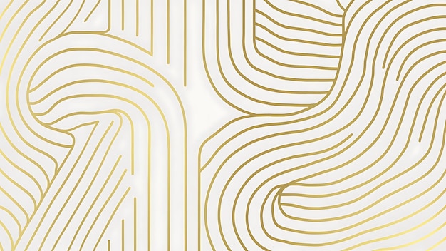 Vector seamless pattern with elegant simple lines gold on white background fine art print