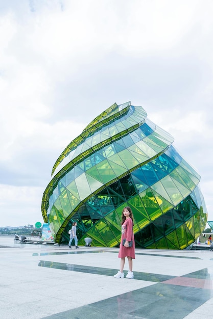 venue outside the modern city building