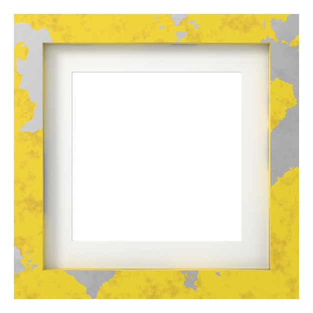 Vintage frame 3D square shape frame 3D decoration