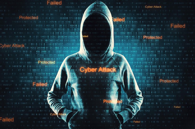 Virus attack and malware concept
