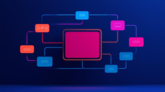 Visual Representation of Customer Journey Concept with Modern Digital Interface and Connected Nodes