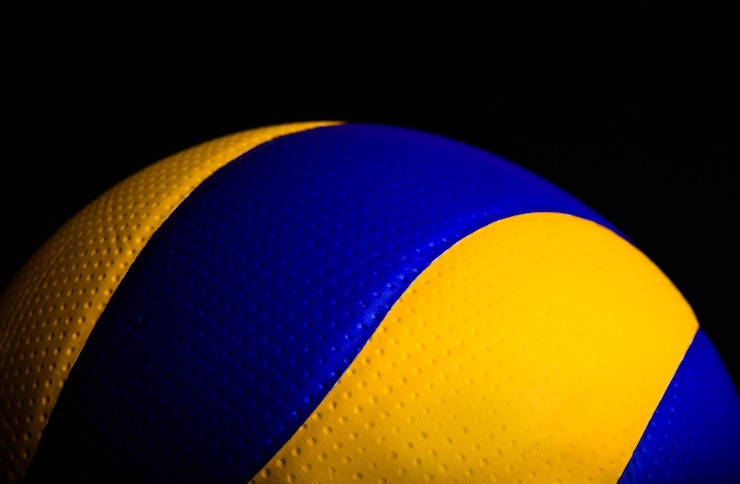 Fotografie volleyball ball on black
