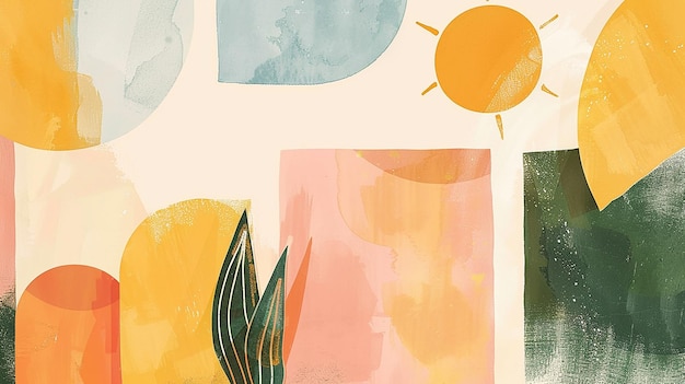 watercolor flat element abstract background
