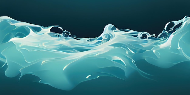 Waves on a surface of blue water smooth liquid texture