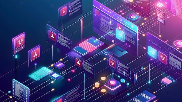 Web Hosting Services Users Managing Website with a Streamlined Digital Interface