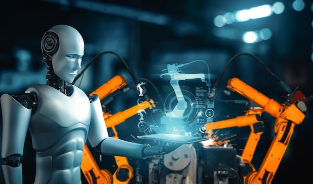 Xai mechanized industry robot and robotic arms for assembly in factory production