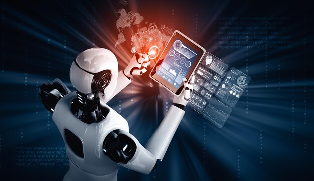 Xai robot humanoid using tablet computer for big data analytic