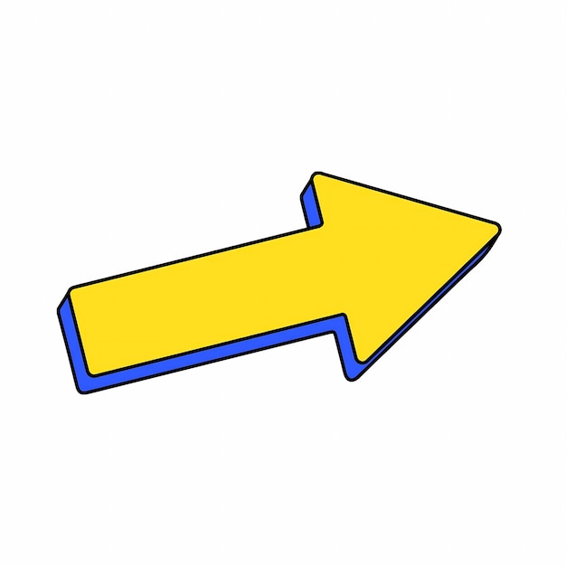 Yellow 3D Arrow