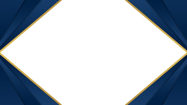 yellow line frame on blue ornament white background