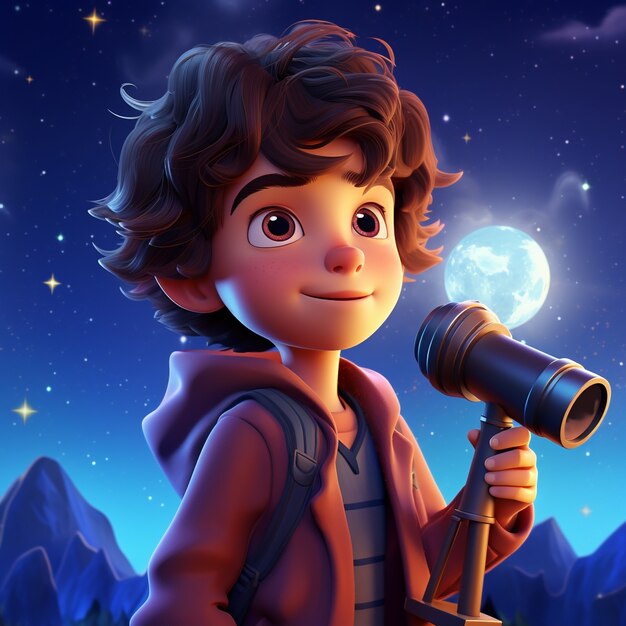 3d cartoon style character