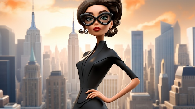 3d cartoon style character