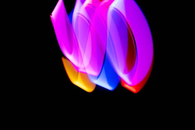 abstract light painting in the dark