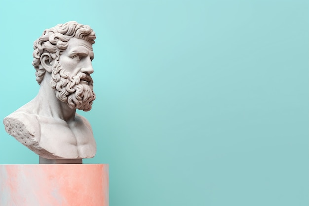 aesthetic background with greek bust