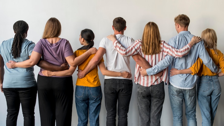 Zdarma Fotografie back view community united