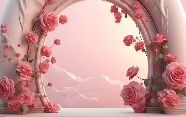 beautiful flowers in studio