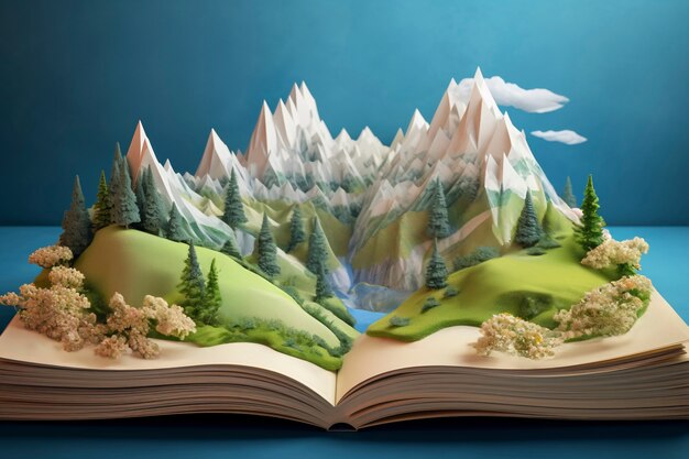 beautiful landscape from magazine coming to life