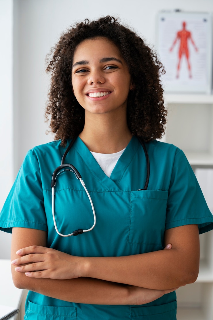 Zdarma Fotografie black nurse at their workspace