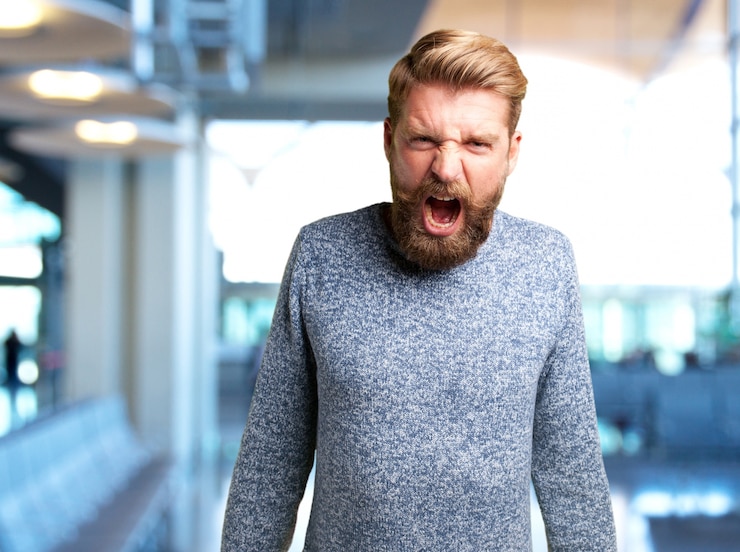 Zdarma Fotografie blond man angry expression