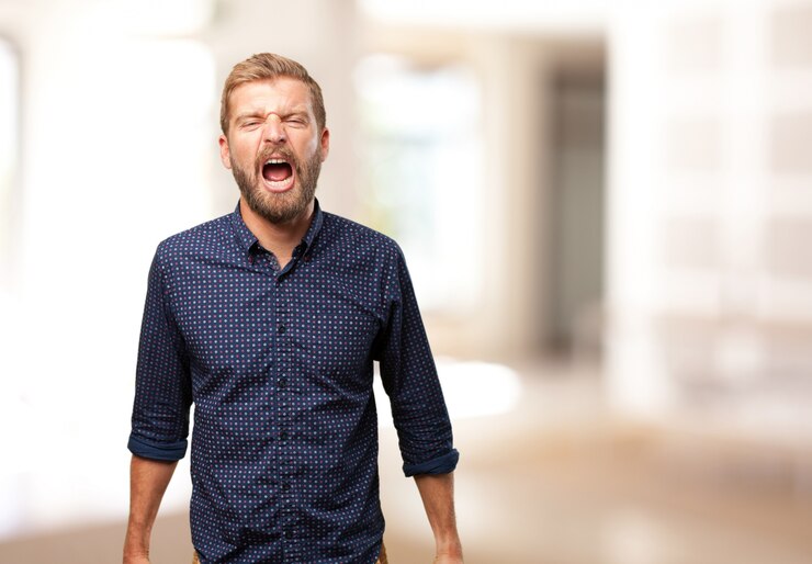 Zdarma Fotografie blond man angry expression
