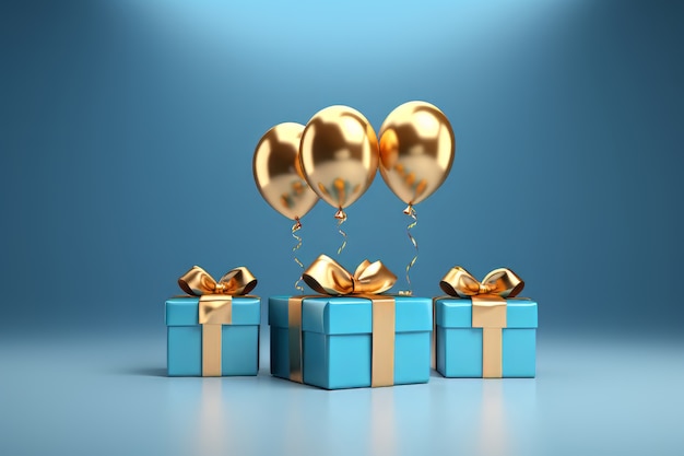 Boxing day celebration with balloons