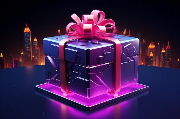 Boxing day celebration with gift