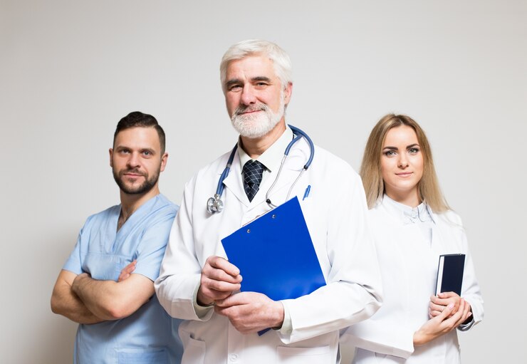 Zdarma Fotografie camera hospital group team doctor beard