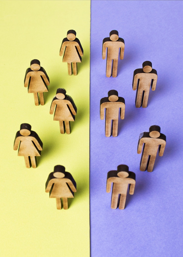 Zdarma Fotografie cardboard people women and men top view