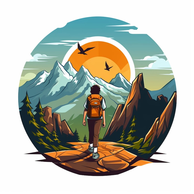 Zdarma Fotografie cartoon style character traveling