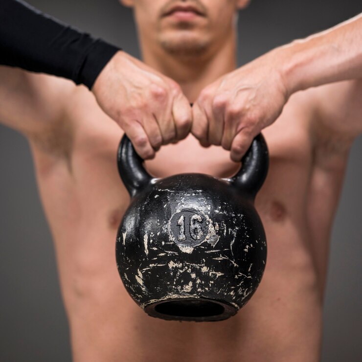 Zdarma Fotografie close-up man training with weights