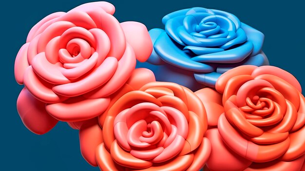 close up on beautiful roses bouquet