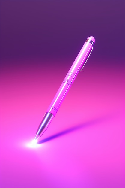 close up on pink pen