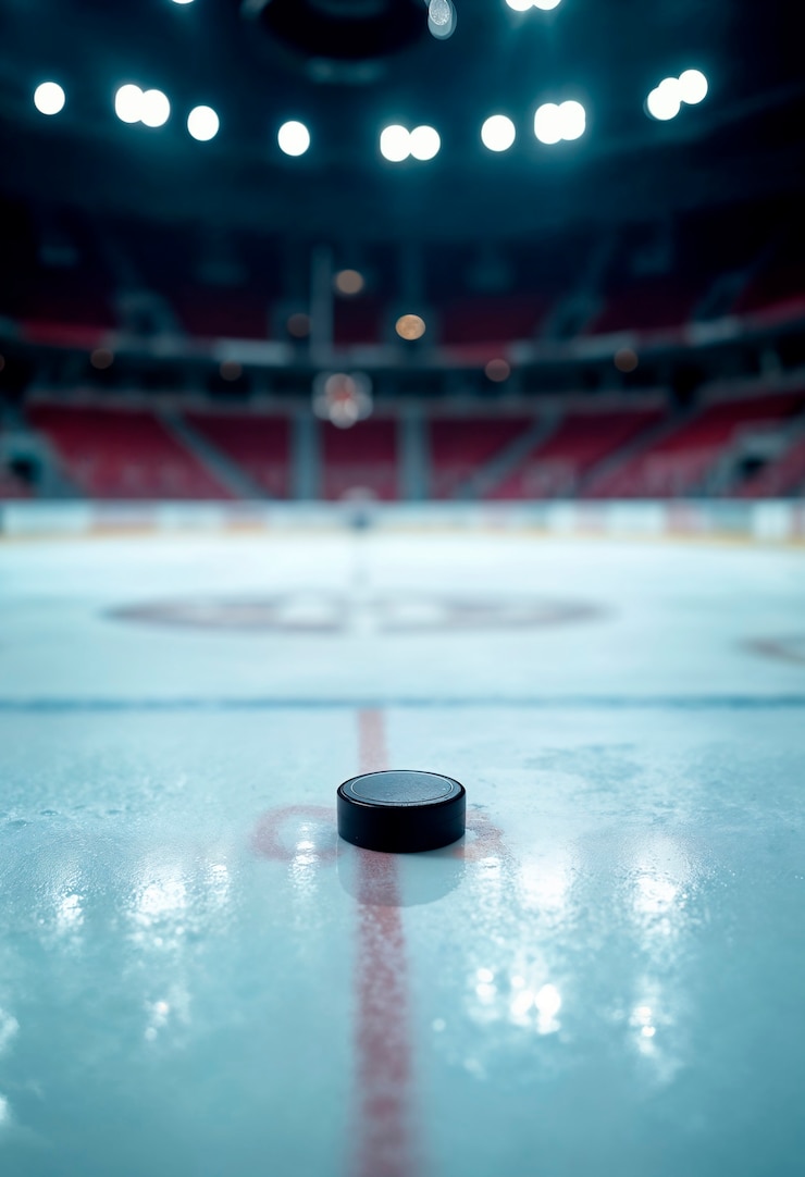 Zdarma Fotografie close up on sport environment with ice hokey puk