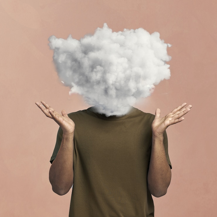 Zdarma Fotografie cloud shaped heads collage