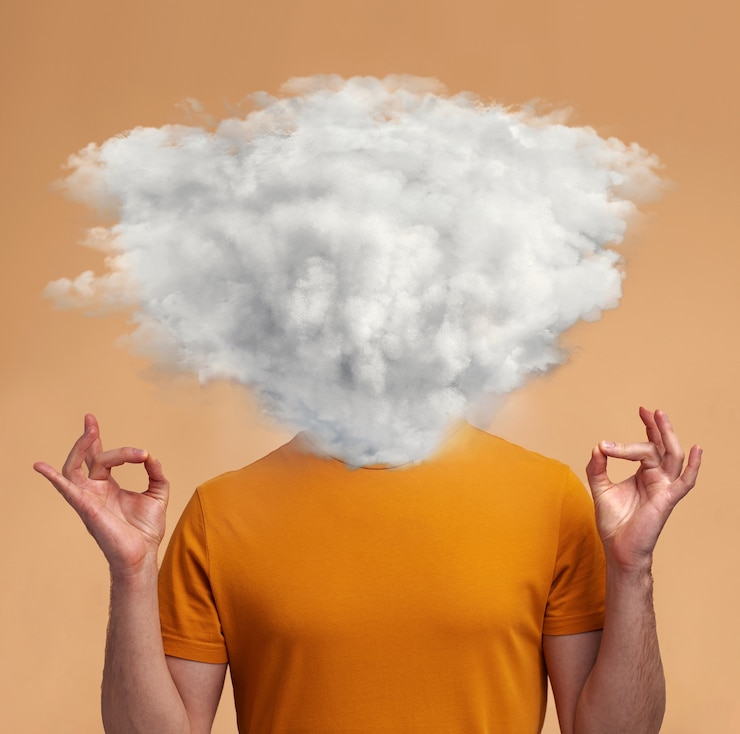 Zdarma Fotografie cloud shaped heads collage